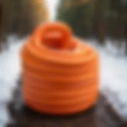 A well-inflated tubing ready for winter fun