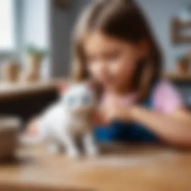 Child crafting a soft clay cat