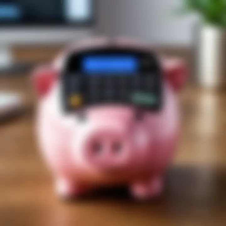 An electronic piggy bank featuring a keypad for password entry.