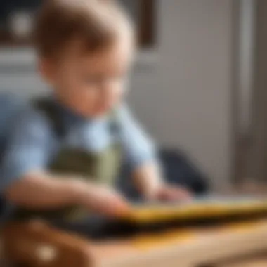 Child exploring musical notes on a xylophone