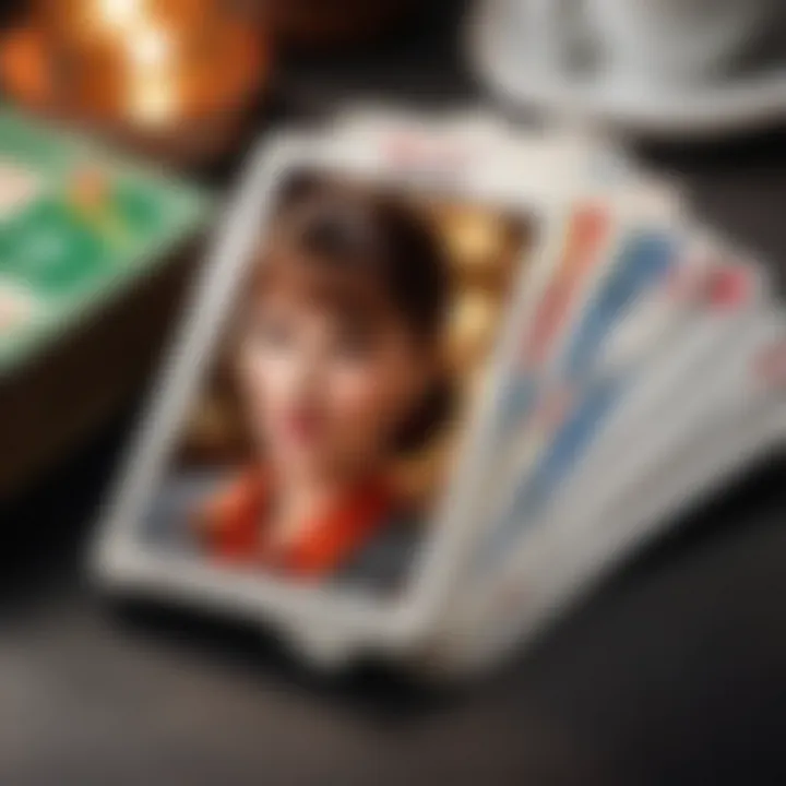 Close-up of Clue character cards