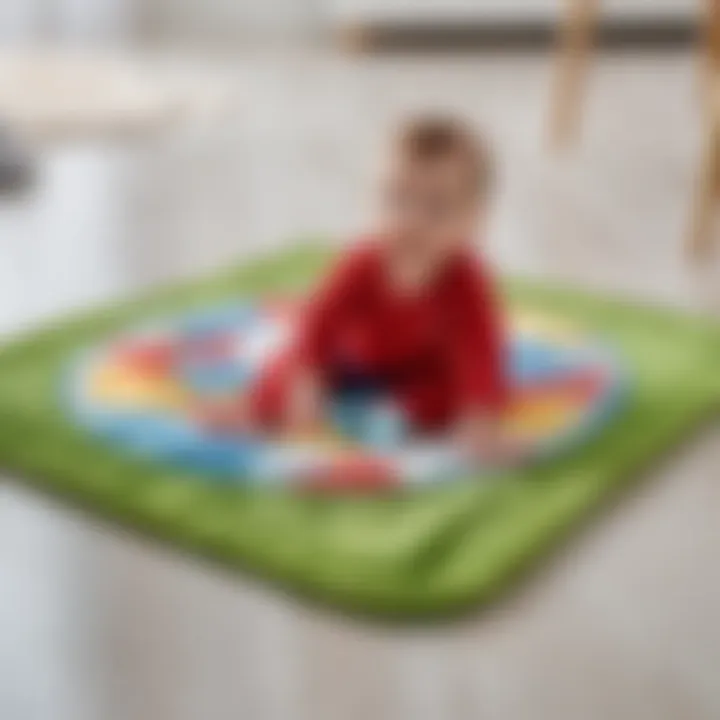 Drying a clean baby play mat