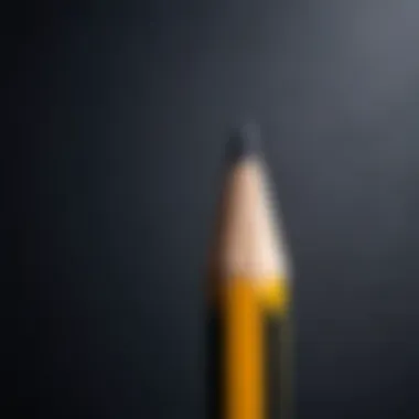 Close-up of a sharpened triangular pencil