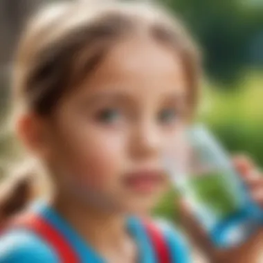 Infographic showing the importance of hydration for kids