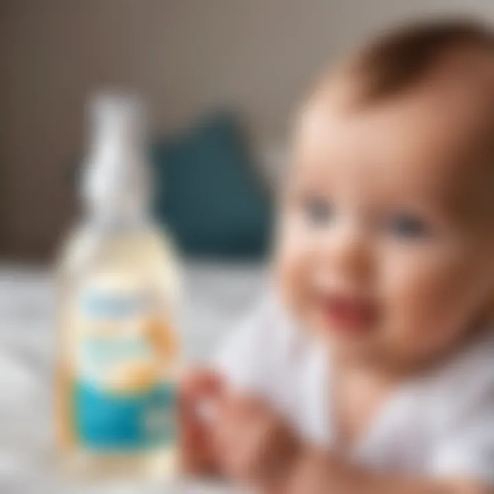 Hypoallergenic formula in a baby bottle