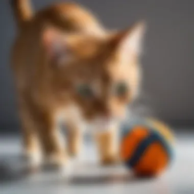 A realistic interactive cat toy that mimics prey movements