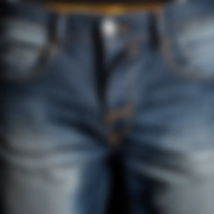 Example of jeans with visible creases