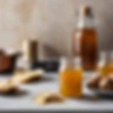 Jerusalem artichoke syrup served in a modern kitchen