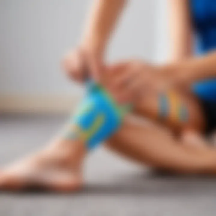 Illustration of kinesiology tape benefits in children