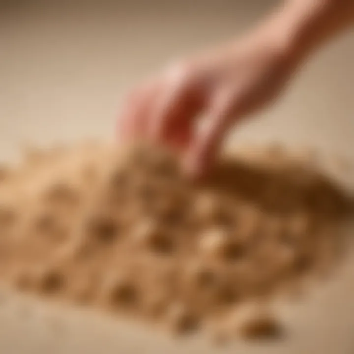 Detailed view of high-quality kinetic sand