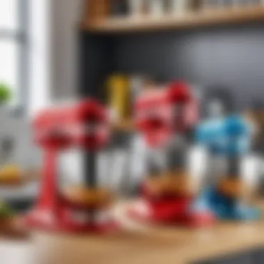 Variety of Kitchen Mixer Brands An array of kitchen mixers from different brands demonstrating variety.