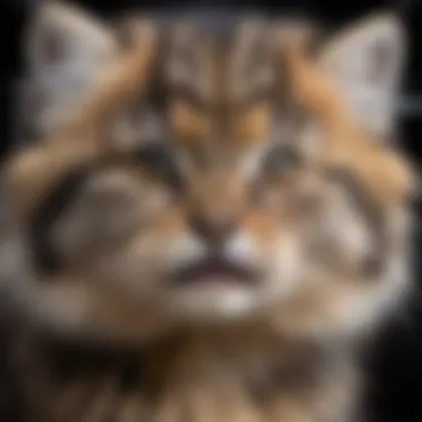 Distinctive Features of a Manul Kitten Close-up of a manul kitten's distinctive features