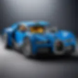 Detailed view of the Lego Bugatti model showcasing intricate design