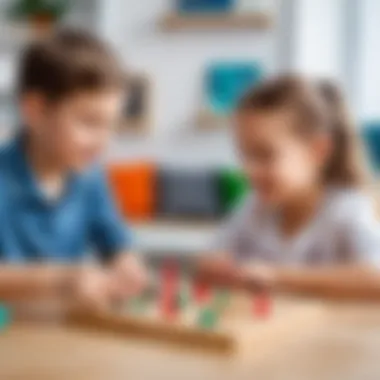 Engagement in Logical Thinking Children engaging with logic games