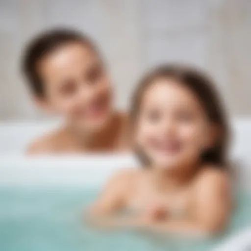 Children enjoying a magnesium bath