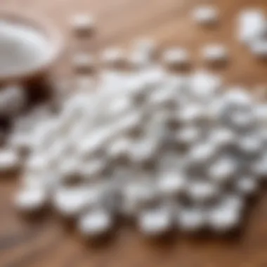 Close-up of magnesium tablet ingredients