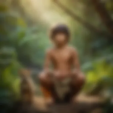 Symbolic representation of the themes of nature and belonging in Mowgli's story