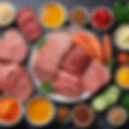 A vibrant selection of meats suitable for baby food, showcasing variety and nutrition.