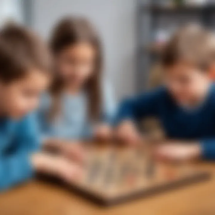 Children engaged in a strategic memory game session