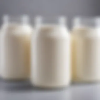 Close-up of a milk collection container with ergonomic design