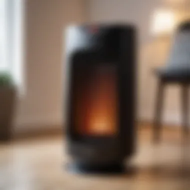 A contemporary heater designed to retain air moisture Modern heater maintaining humidity
