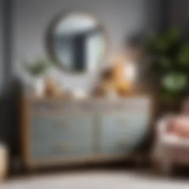 Modern Dressers for Nursery Decor Stylish modern dresser in a well-decorated nursery