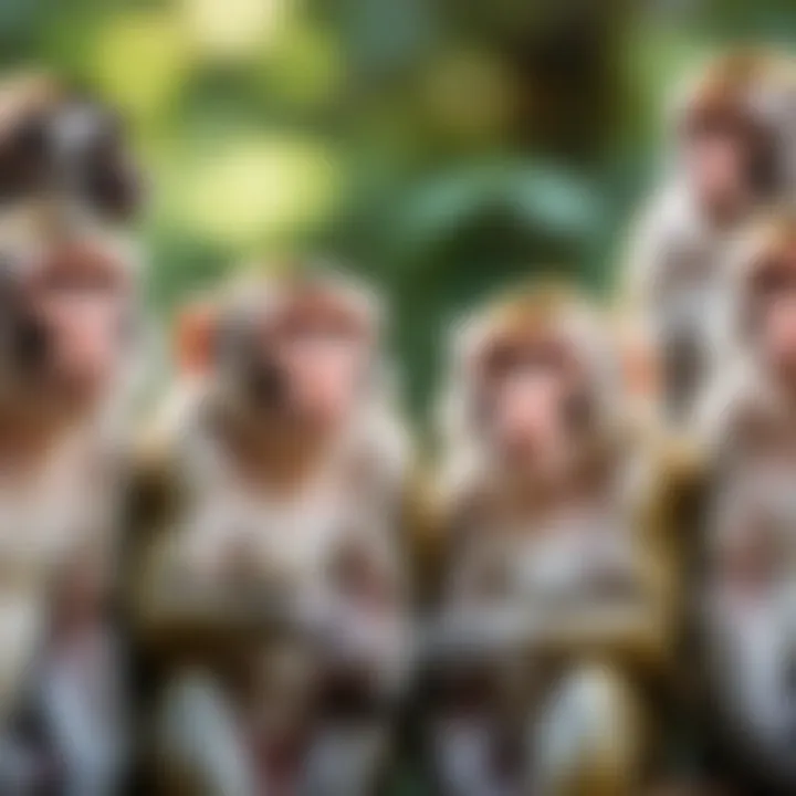 A group of monkeys reflecting the diversity of species impacting their market value.