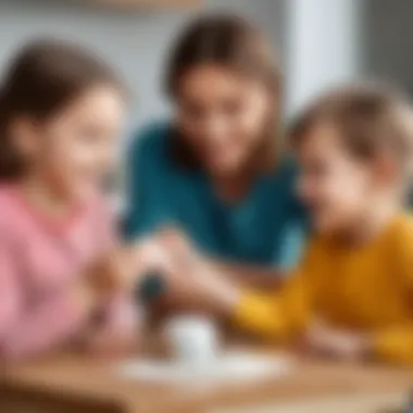 Safe Usage of Mst Powder by Parents and Children Parent and child engaging with a safe product