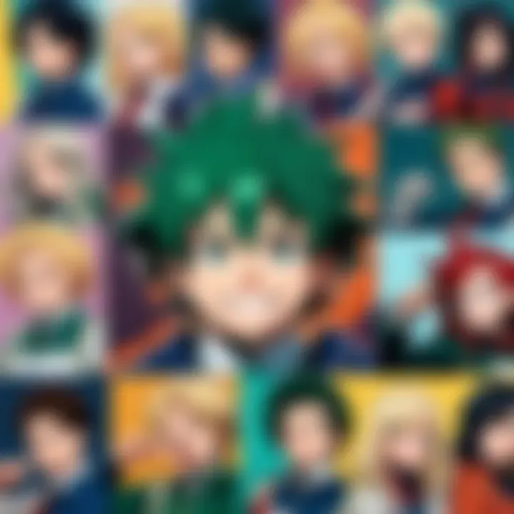 A collage of spin-off series related to My Hero Academia