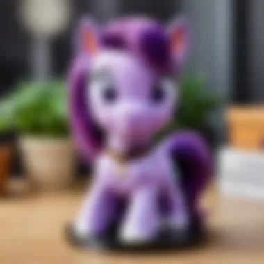 Merchandise inspired by the purple-haired pony, appealing to collectors