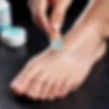 Detailed view of nanopyatki foot care product