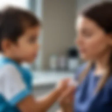 Child receiving medication