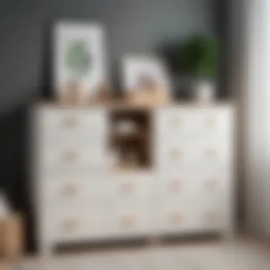 Functional dresser with storage for baby essentials