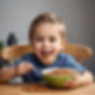 A child enjoying a nutritious meal featuring cedar nuts