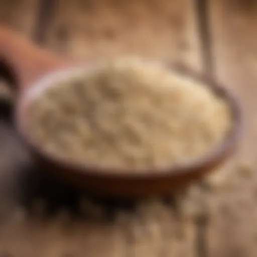 Nutritious sesame seeds showcased on a wooden surface