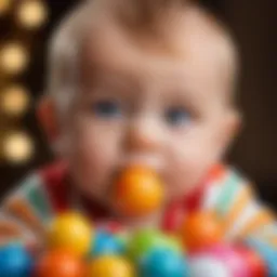 Colorful baby toys for six-month-olds