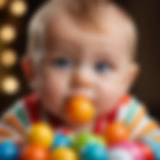 Colorful baby toys for six-month-olds