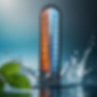 Thermometer indicating optimal water temperature