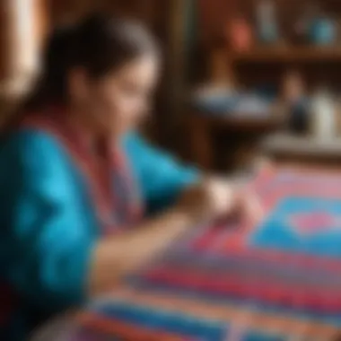 Artisan Weaving Orenburg Shawls Artisan weaving Orenburg shawls with traditional techniques
