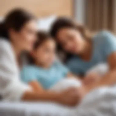 Emotional Connection to Ease Sleep Time Parents comforting children before sleep