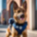 Character of Chase from Paw Patrol showcasing police skills