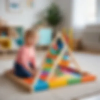 Inspiring Learning Through Play with the Pikler Triangle Pikler triangle set up in a bright, cheerful space