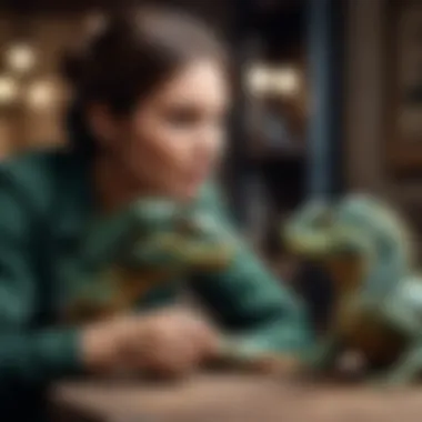 Engaging with Your Basilisk Companion A player interacting with a basilisk