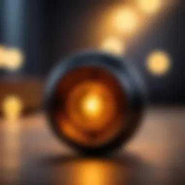 Examining Night Light Features Close-up of a night light showcasing its features