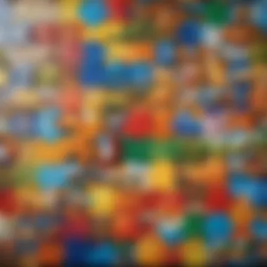 A colorful assortment of puzzles suitable for four-year-olds, highlighting various themes.