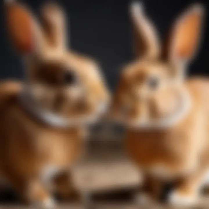 Rabbits interacting and responding to each other's sounds