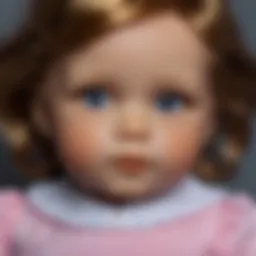 Realistic detail of a reborn doll showcasing lifelike features