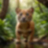 A depiction of Rikki-Tikki-Tavi in a vivid jungle setting