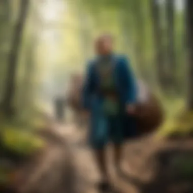 Ruslan's Journey Begins A fantastical illustration of Ruslan embarking on his quest.