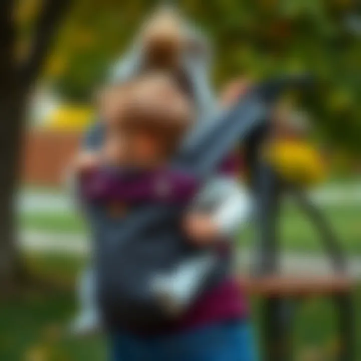 Safe Carrying Positions for Infants Demonstration of a safe carrying position for infants